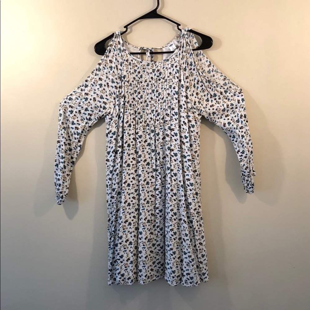 Floral Dress With Shoulder Cutouts